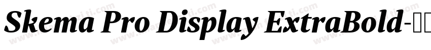 Skema Pro Display ExtraBold字体转换